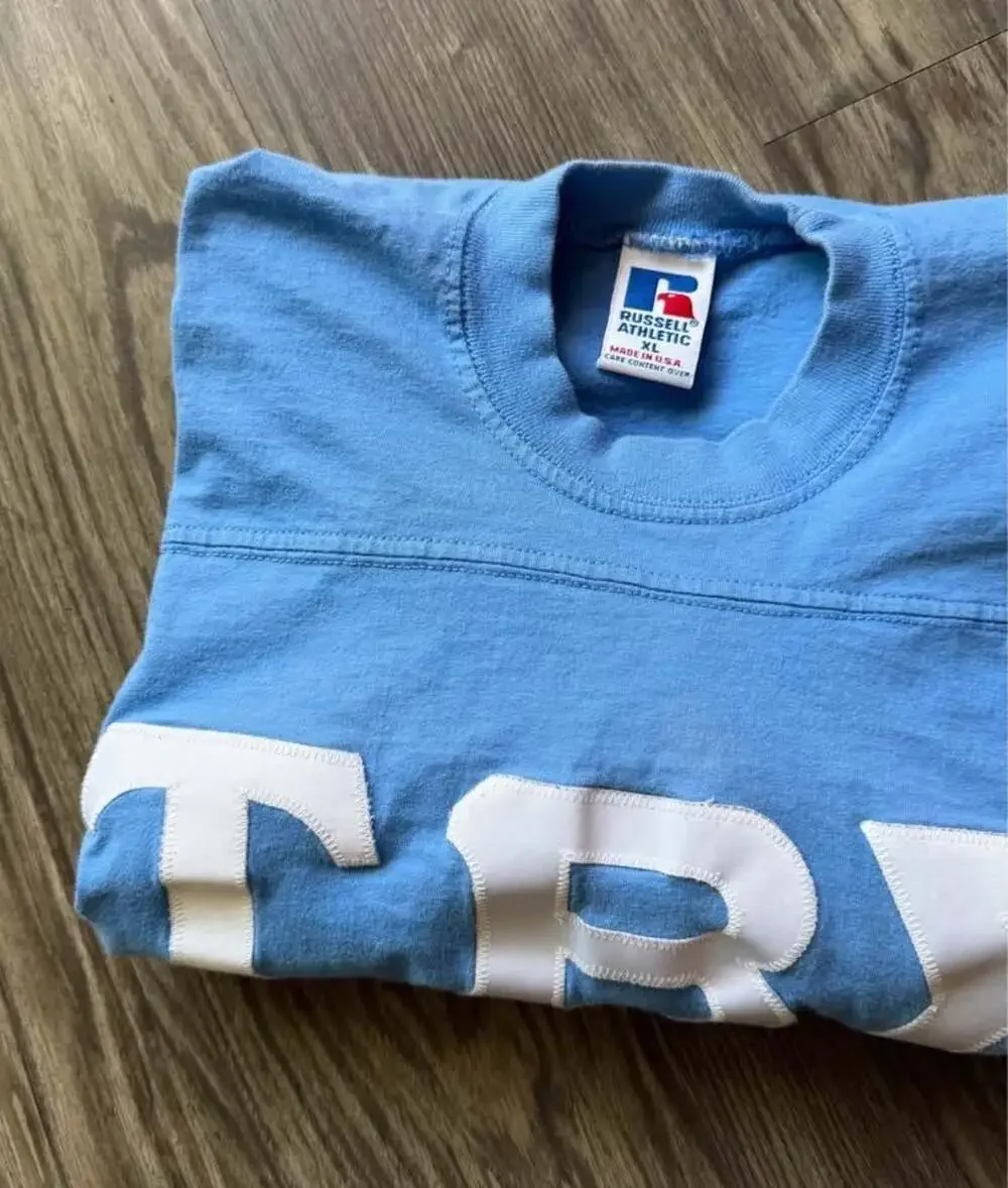 Vintage Russell Athletic Ringer T-shirt Tau Beta Sigma 90s